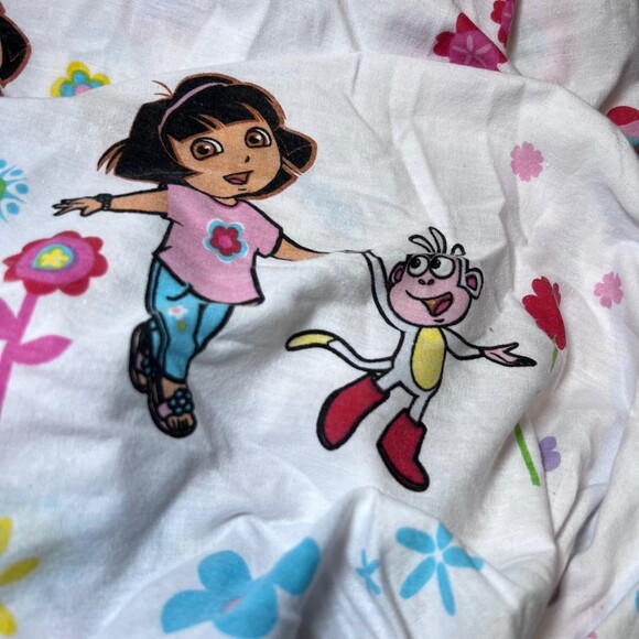 Nickelodeon Dora the Explorer Twin Sheet Set Kids Pillowcase Fitted Bedding - Picture 8 of 10